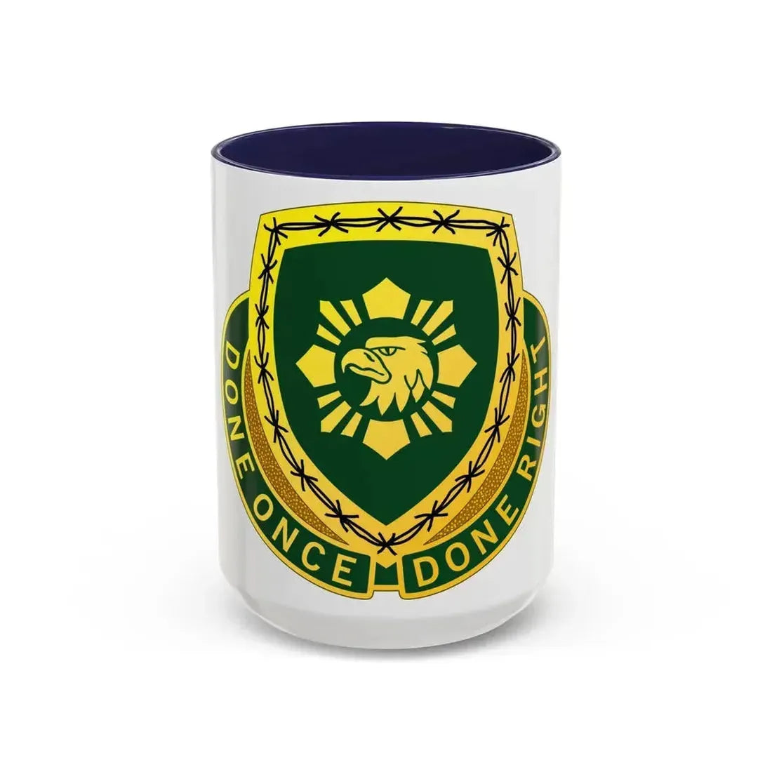 744 Military Police Battalion (U.S. Army) Accent Coffee Mug 15oz Navy - Go Mug Yourself