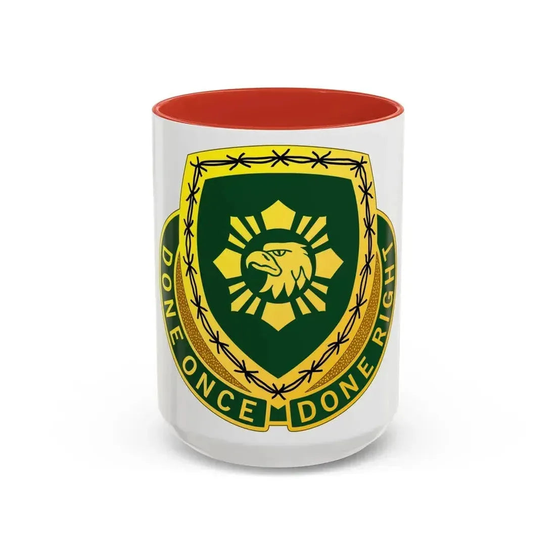 744 Military Police Battalion (U.S. Army) Accent Coffee Mug 15oz Red - Go Mug Yourself