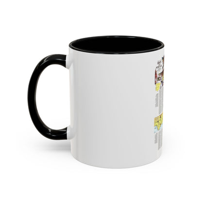 Spain and Portugal - A Traveller's Map 2 (1984) (Map) Accent Coffee Mug