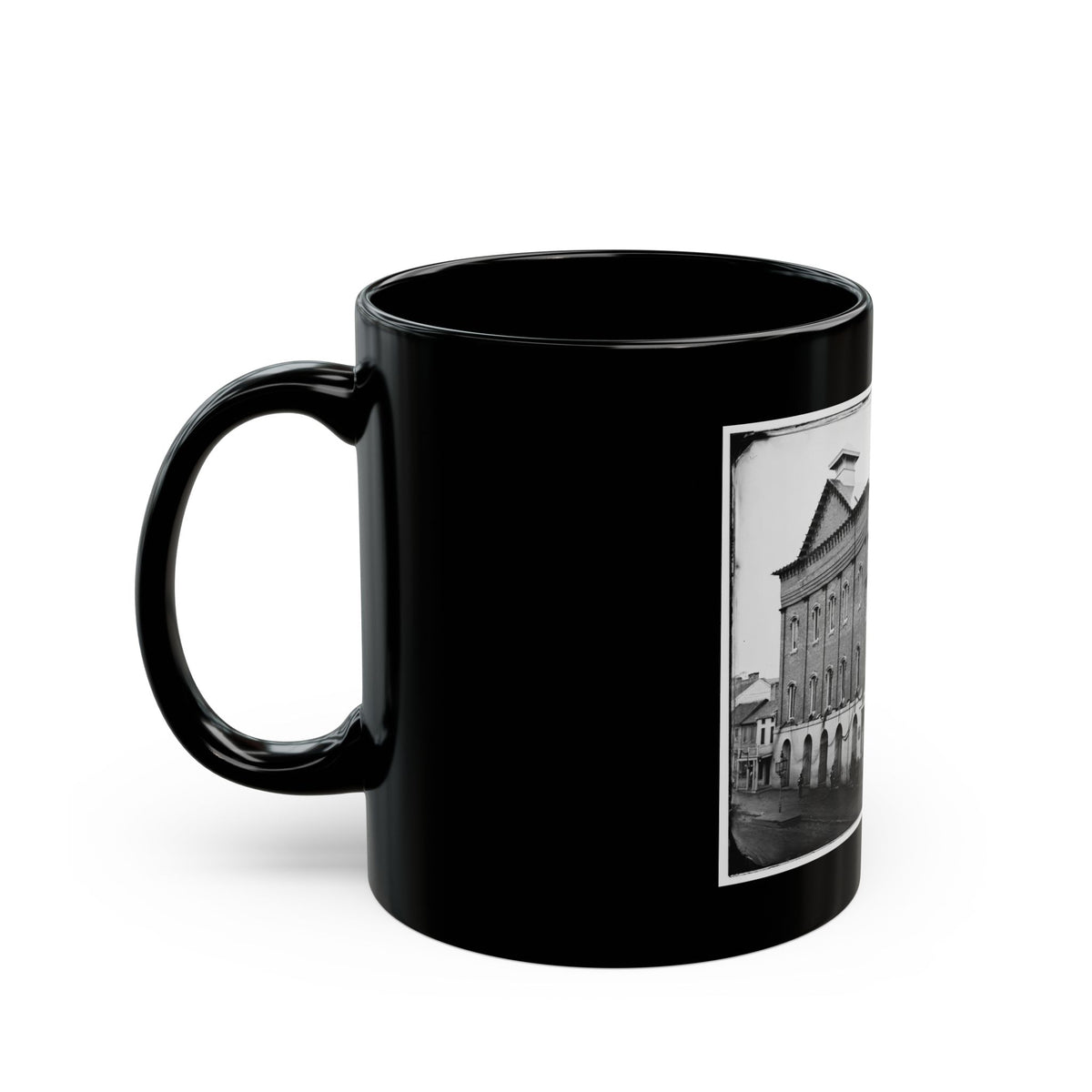 Washington, D.C. Ford's Theater With Guards Posted At Entrance And Crepe Draped From Windows (U.S. Civil War) Black Coffee Mug