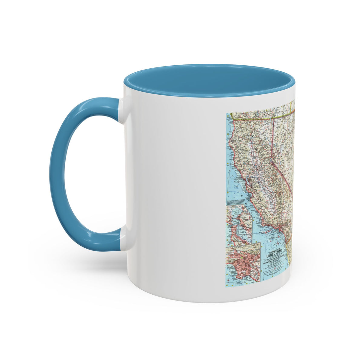 USA - Southwestern (1959) (Map) Accent Coffee Mug