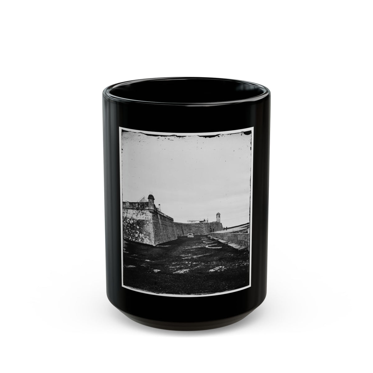 Saint Augustine, Fla. Bastions Of Fort Marion (U.S. Civil War) Black Coffee Mug