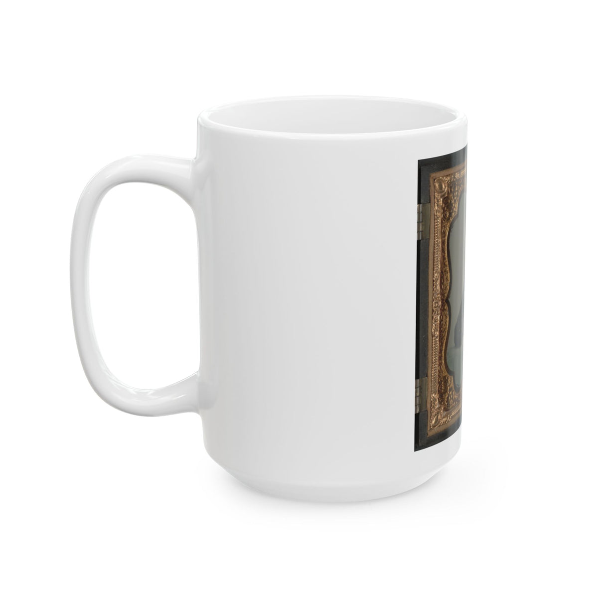Private William B. Todd Of Company E, 9th Virginia Cavalry Regiment With Colt Army Revolver And Smoking A Cigar (U.S. Civil War) White Coffee Mug