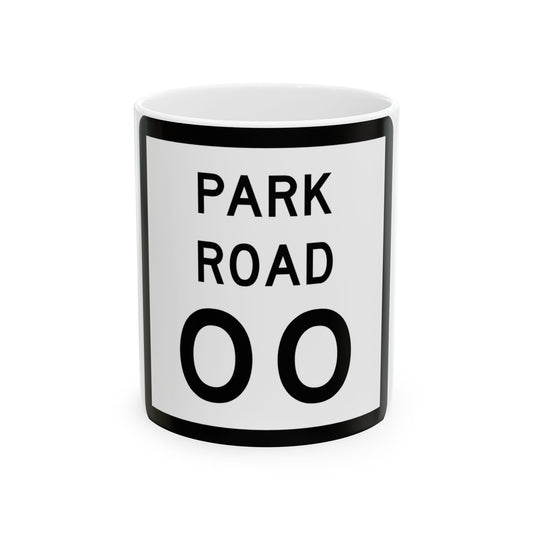 Texas Park Road 00 template (Texas) (Road Sign) White Coffee Mug