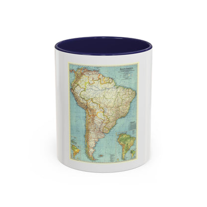South America (1942) (Map) Accent Coffee Mug
