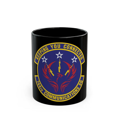 744th Communications Squadron (U.S. Air Force) Black Coffee Mug-11oz-Go Mug Yourself