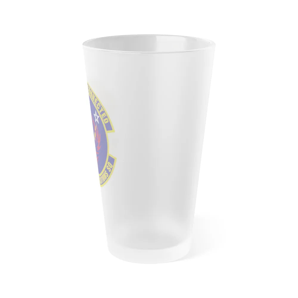 744th Communications Squadron (U.S. Air Force) Frosted Pint Glass 16oz-Go Mug Yourself