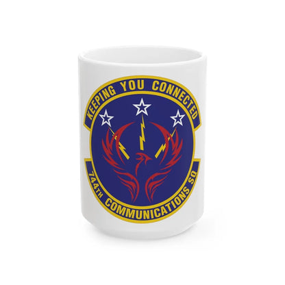 744th Communications Squadron (U.S. Air Force) White Coffee Mug-15oz-Go Mug Yourself