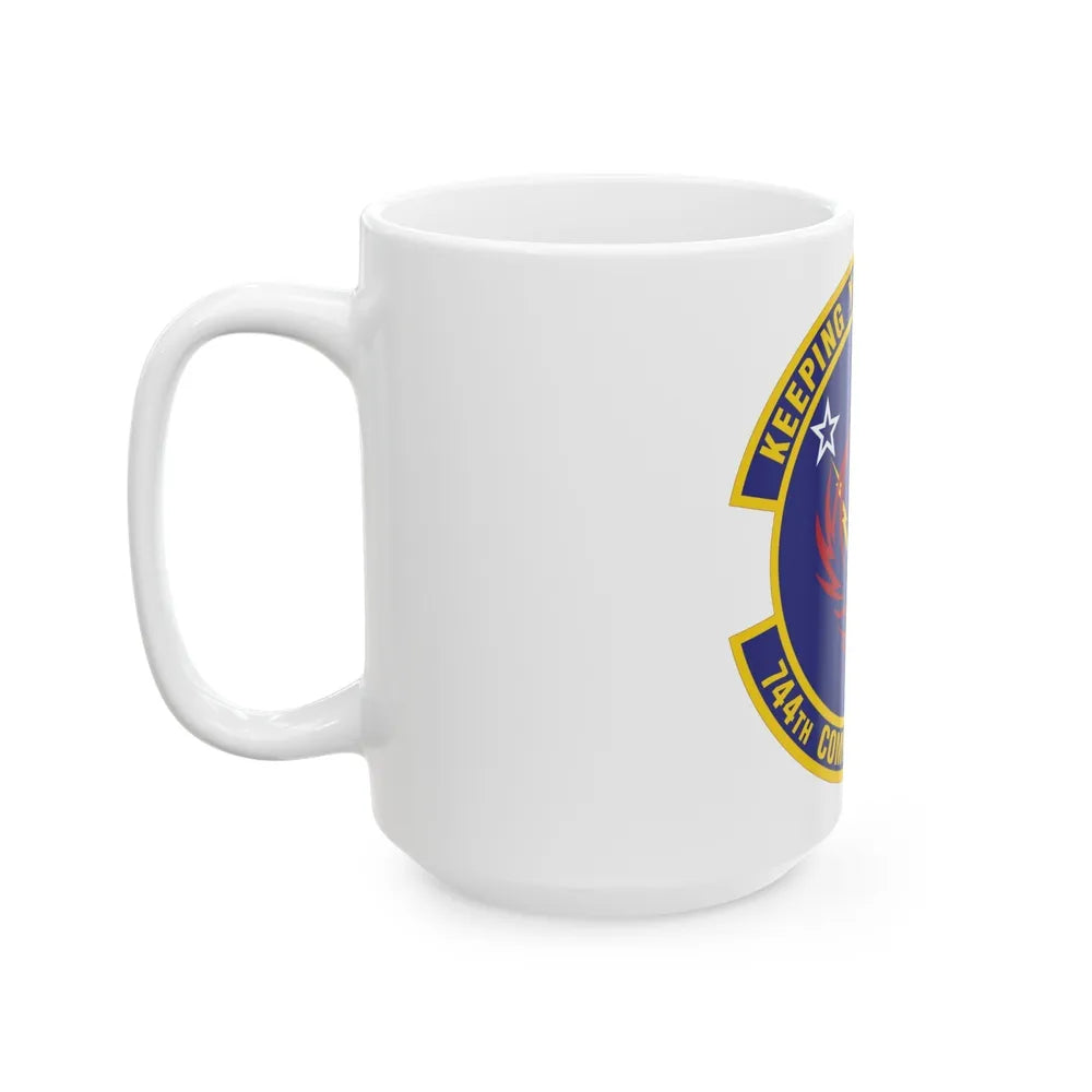 744th Communications Squadron (U.S. Air Force) White Coffee Mug-Go Mug Yourself