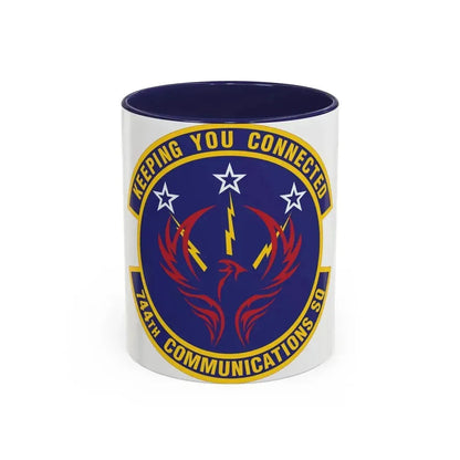 744th Communications Squadron (U.S. Air Force) Accent Coffee Mug 11oz Navy - Go Mug Yourself