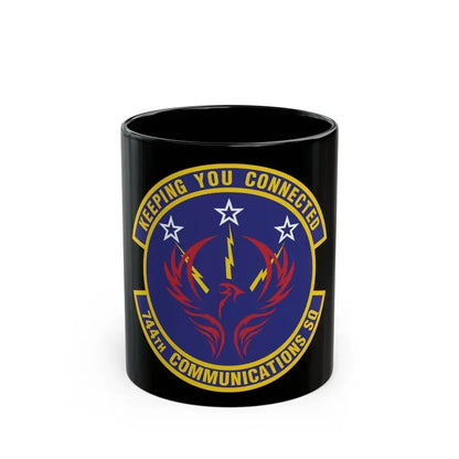 744th Communications Squadron (U.S. Air Force) Black Coffee Mug 11oz - Go Mug Yourself