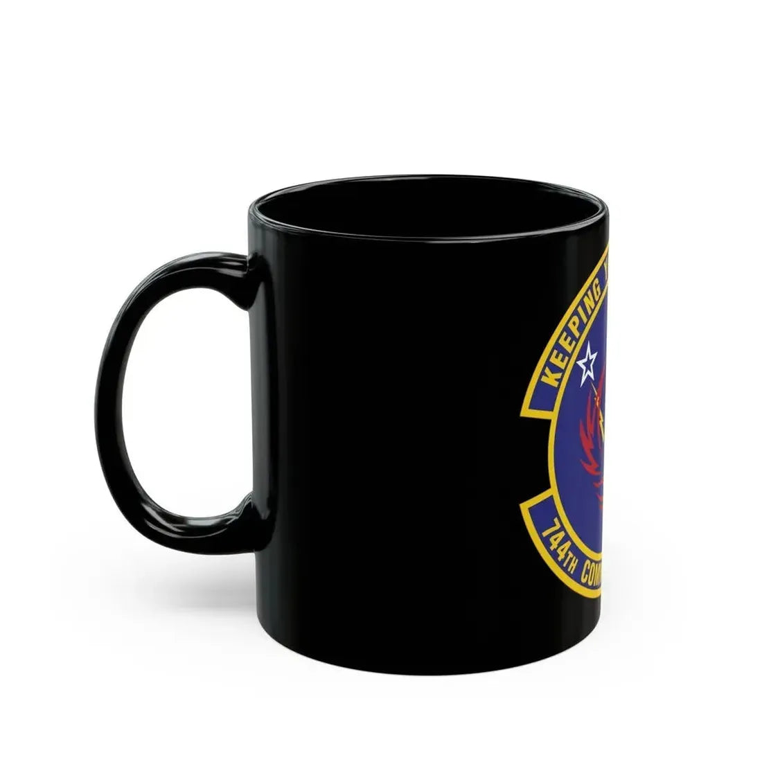 744th Communications Squadron (U.S. Air Force) Black Coffee Mug - Go Mug Yourself