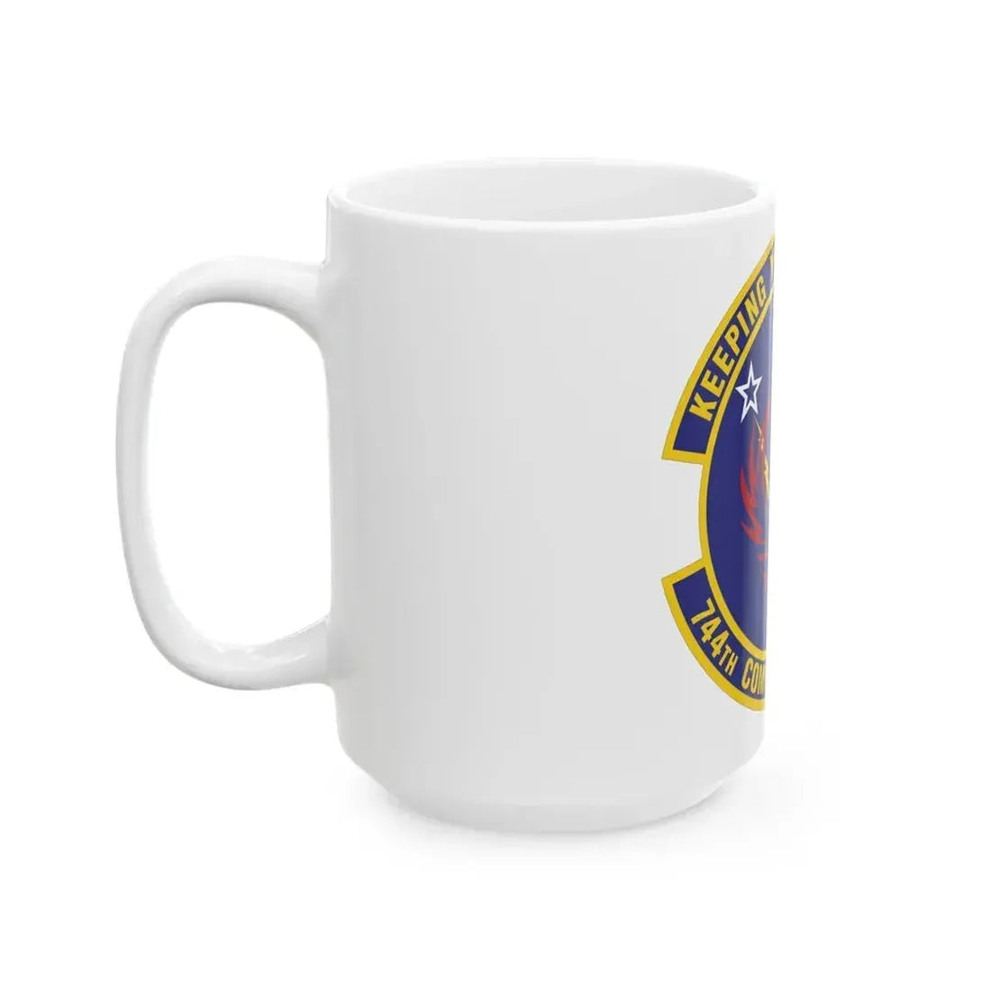 744th Communications Squadron (U.S. Air Force) White Coffee Mug - Go Mug Yourself