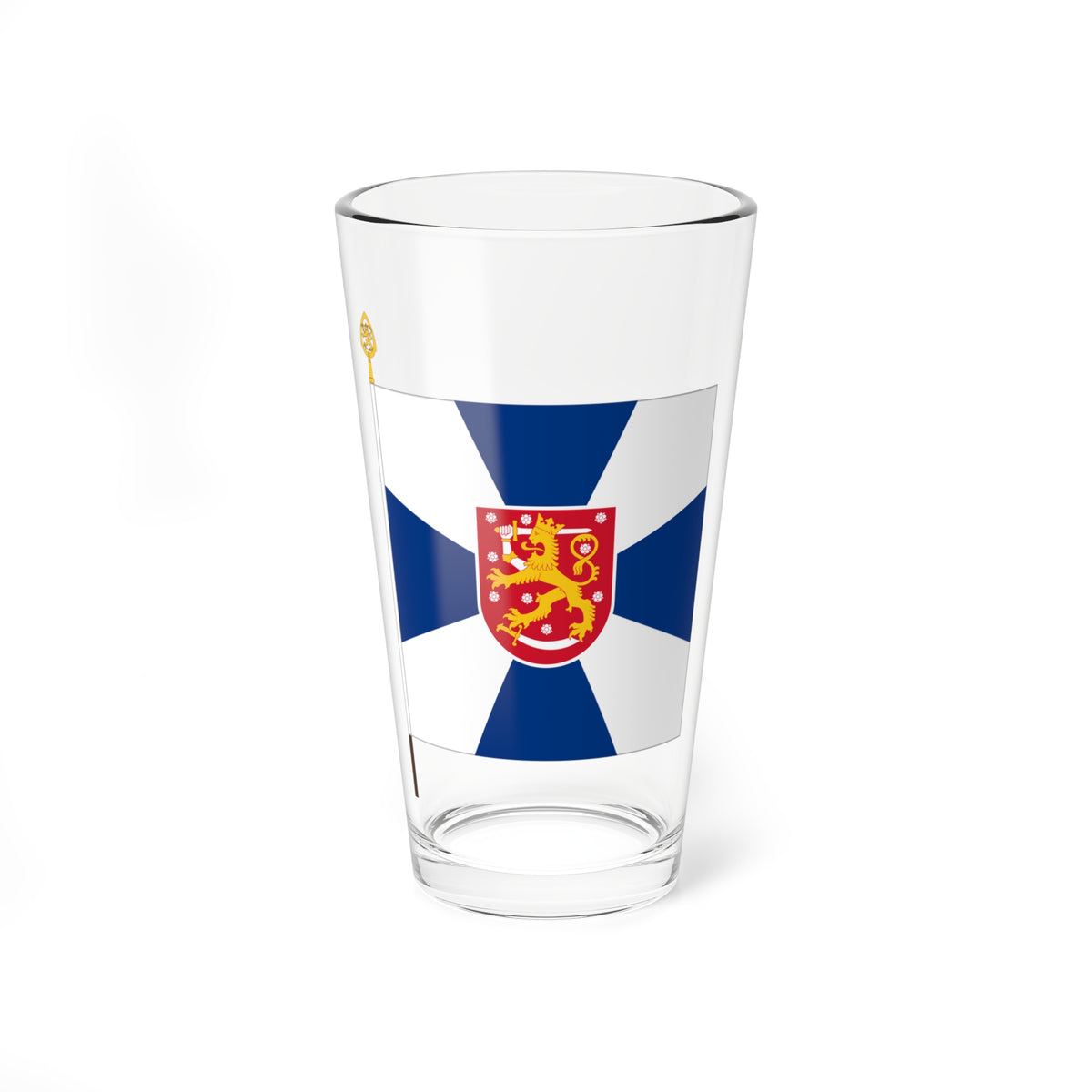 Kaartin jääkärirykmentin lippu (Finland) Pint Glass 16oz