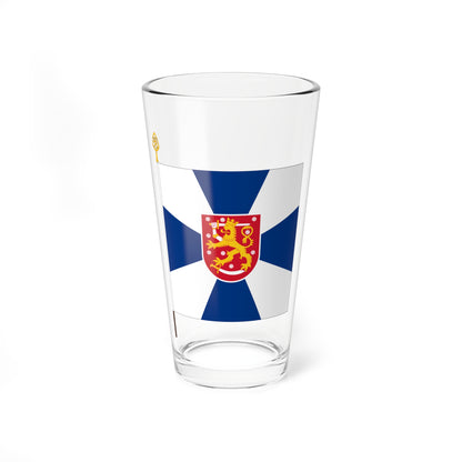 Kaartin jääkärirykmentin lippu (Finland) Pint Glass 16oz
