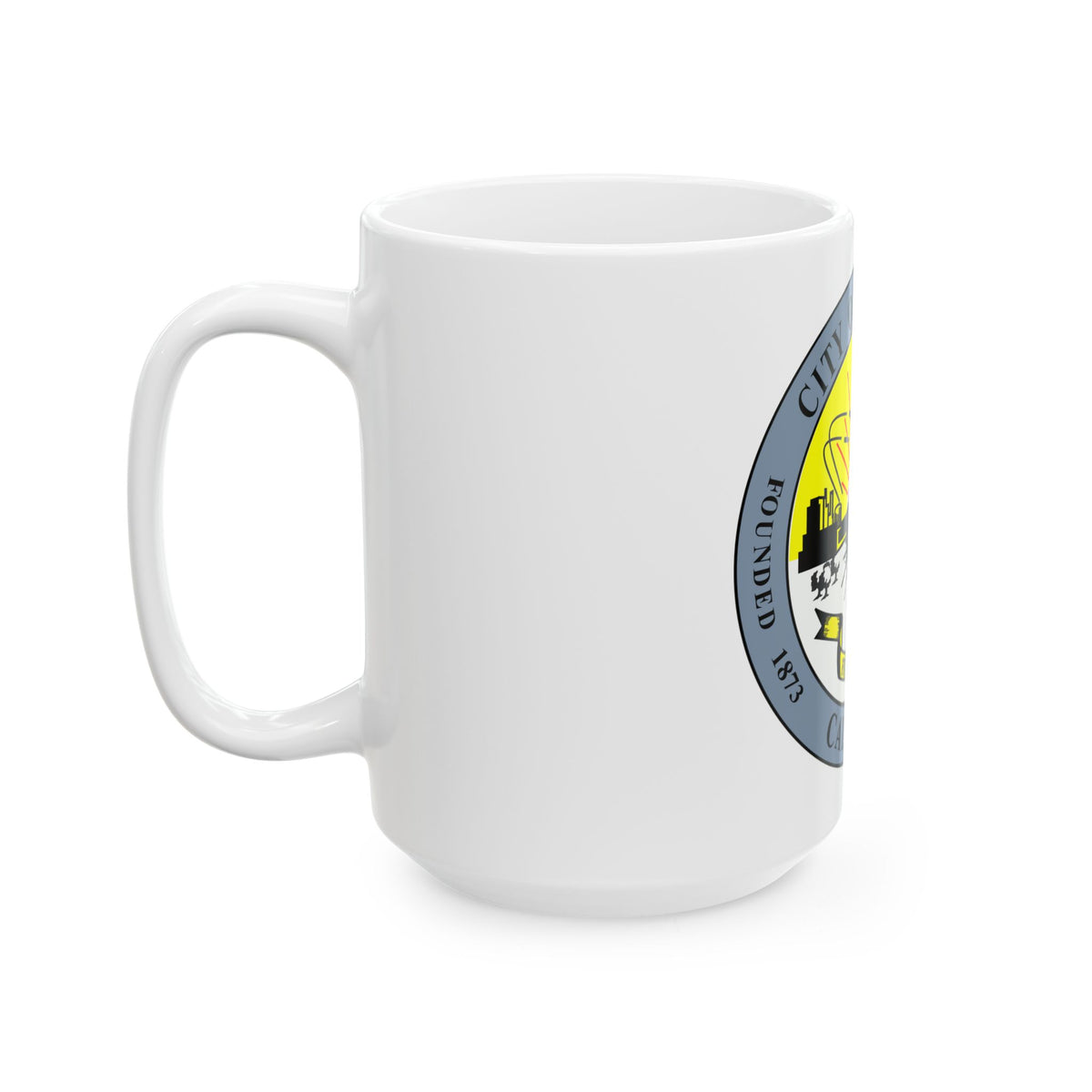 Seal of Downey California - White Coffee Mug