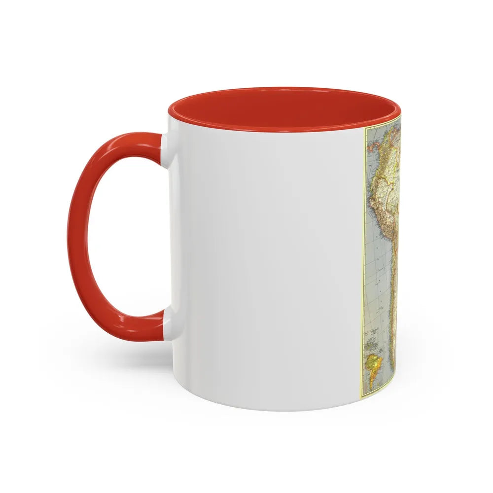 South America (1937) (Map) Accent Coffee Mug-Go Mug Yourself