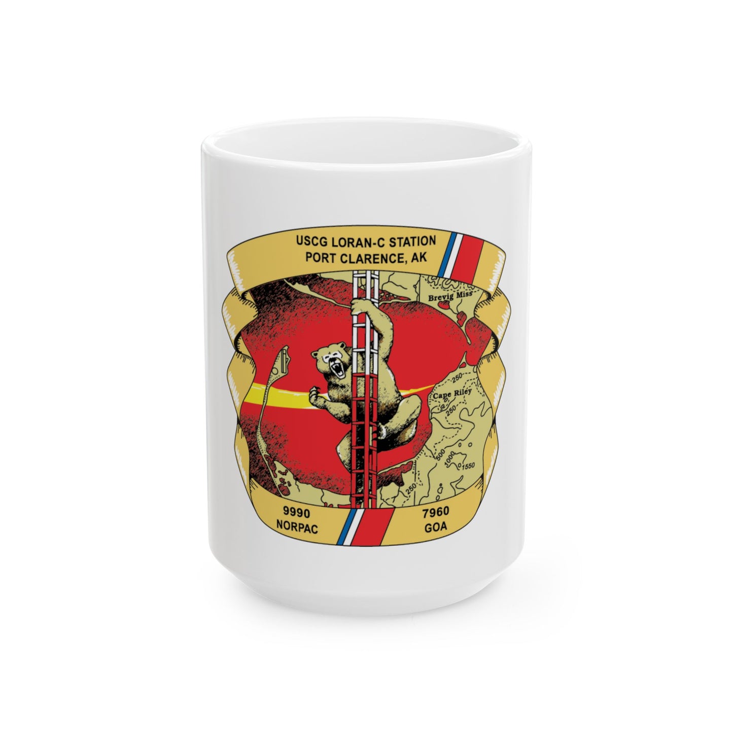 USCG Loran C  Station Port Clarence AK (U.S. Coast Guard) White Coffee Mug