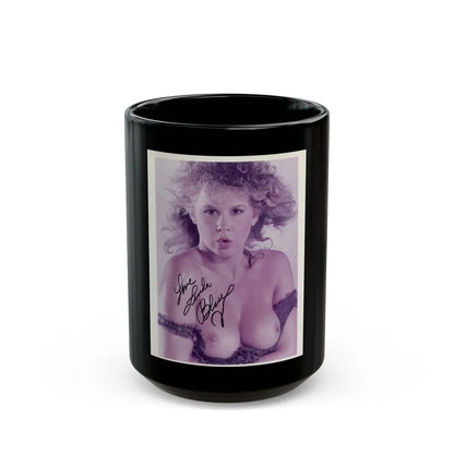 Linda Blair #61 - Topless (Vintage Female Icon) Black Coffee Mug-15oz-Go Mug Yourself