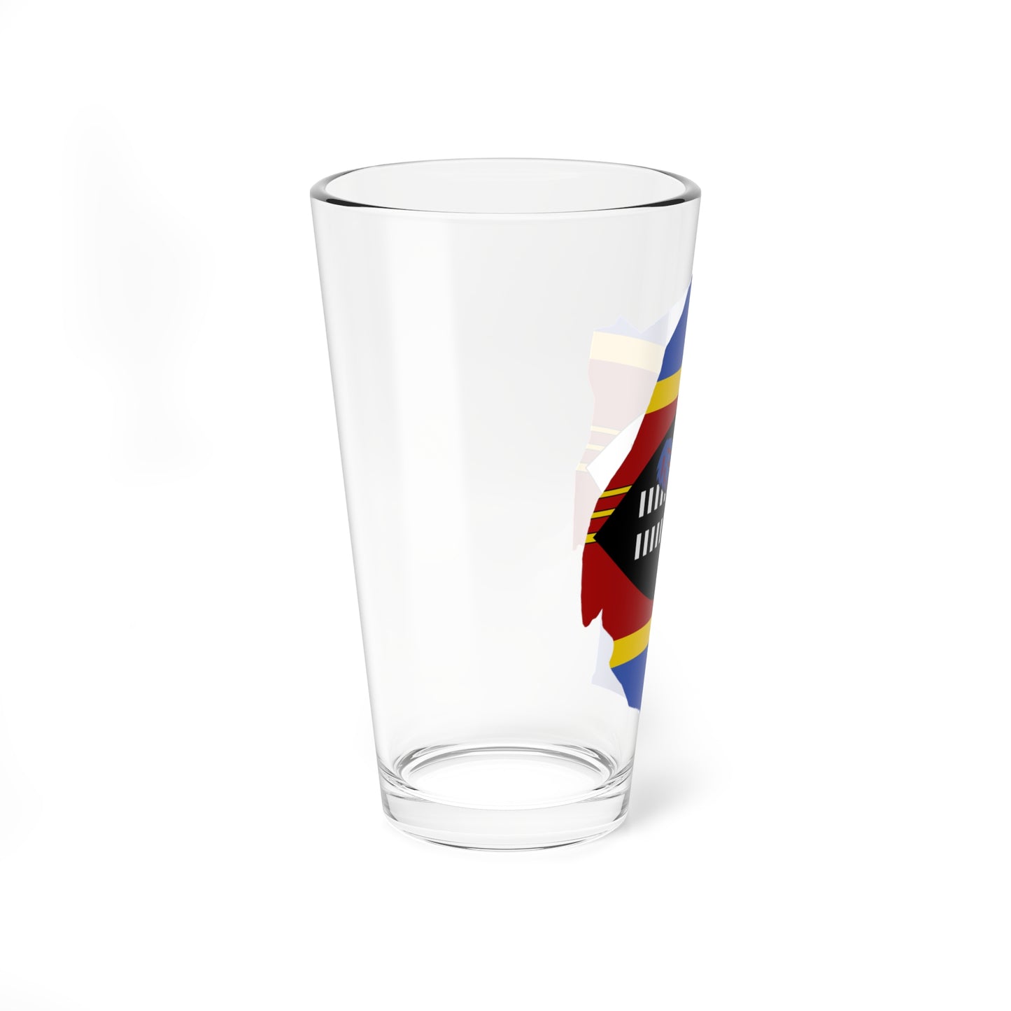 Flag map of Eswatini (Eswatini) Pint Glass 16oz