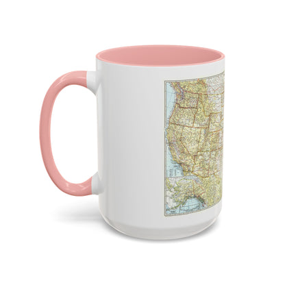 USA - The United States (1956) (Map) Accent Coffee Mug