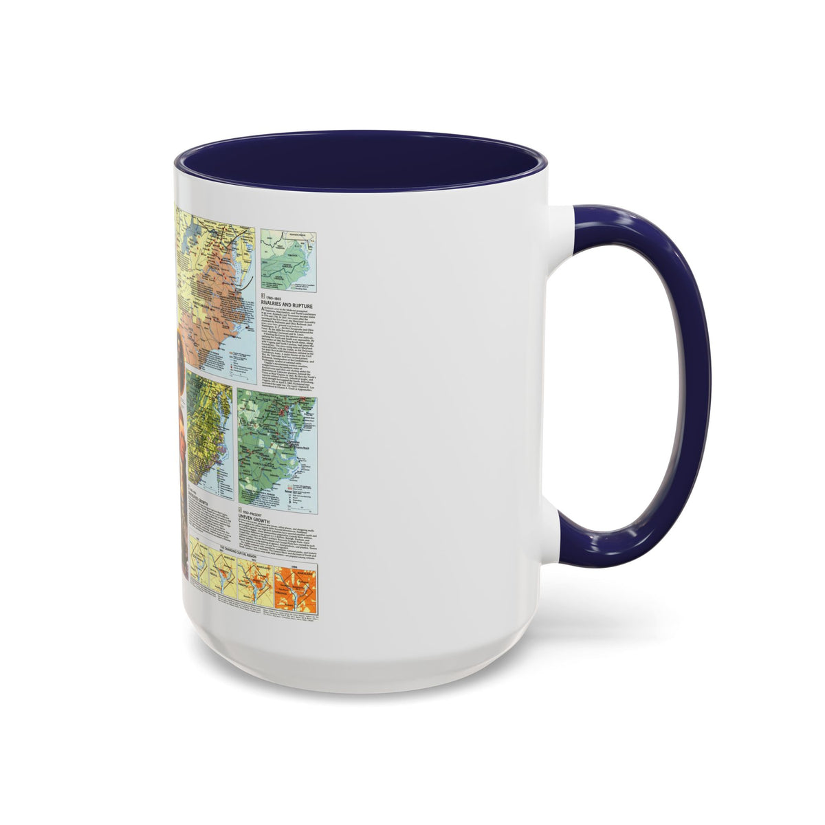 USA - Tidewater and Environs 2 (1988) (Map) Accent Coffee Mug