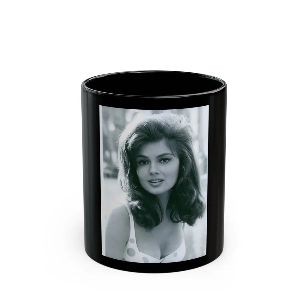 Pamela Tiffin #30 (Vintage Female Icon) Black Coffee Mug-11oz-Go Mug Yourself