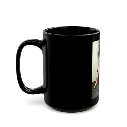 Julie Ege #250 (Vintage Female Icon) Black Coffee Mug-Go Mug Yourself