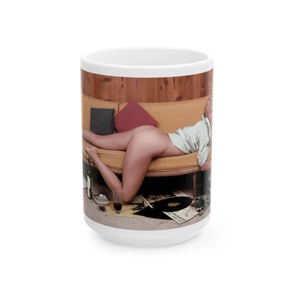 Yvette Vickers #45 - Playboy 1959 Photo (Vintage Female Icon) White Coffee Mug-15oz-Go Mug Yourself