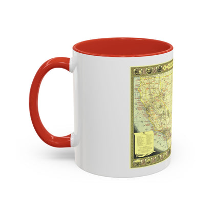 USA - Southwestern (1940) (Map) Accent Coffee Mug