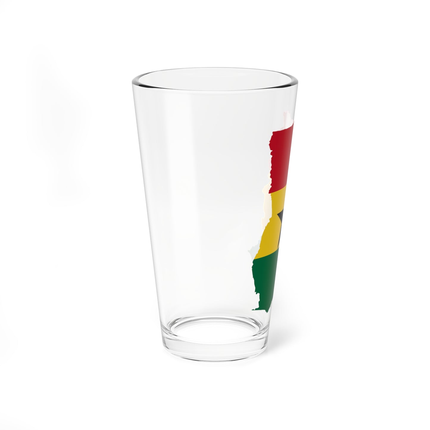 Flag map of Ghana (Ghana) Pint Glass 16oz