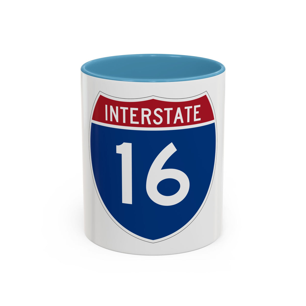 Interstate 16 (U.S. Highways) Accent Coffee Mug