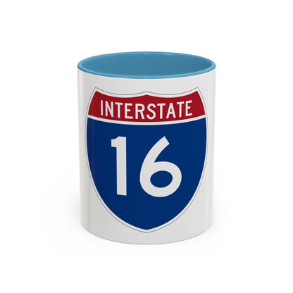 Interstate 16 (U.S. Highways) Accent Coffee Mug