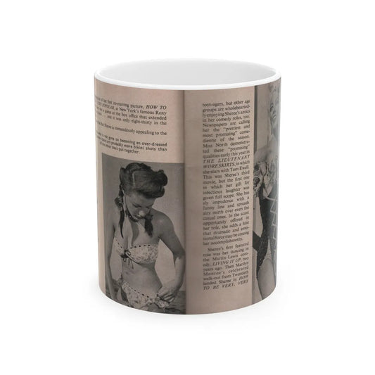 Sheree North #150 - Pages 6 & 7 from 66 PHOTOGRAPHS OF Sheree NORTH U.K. Pocket Mag. (Vintage Female Icon) White Coffee Mug-11oz-Go Mug Yourself