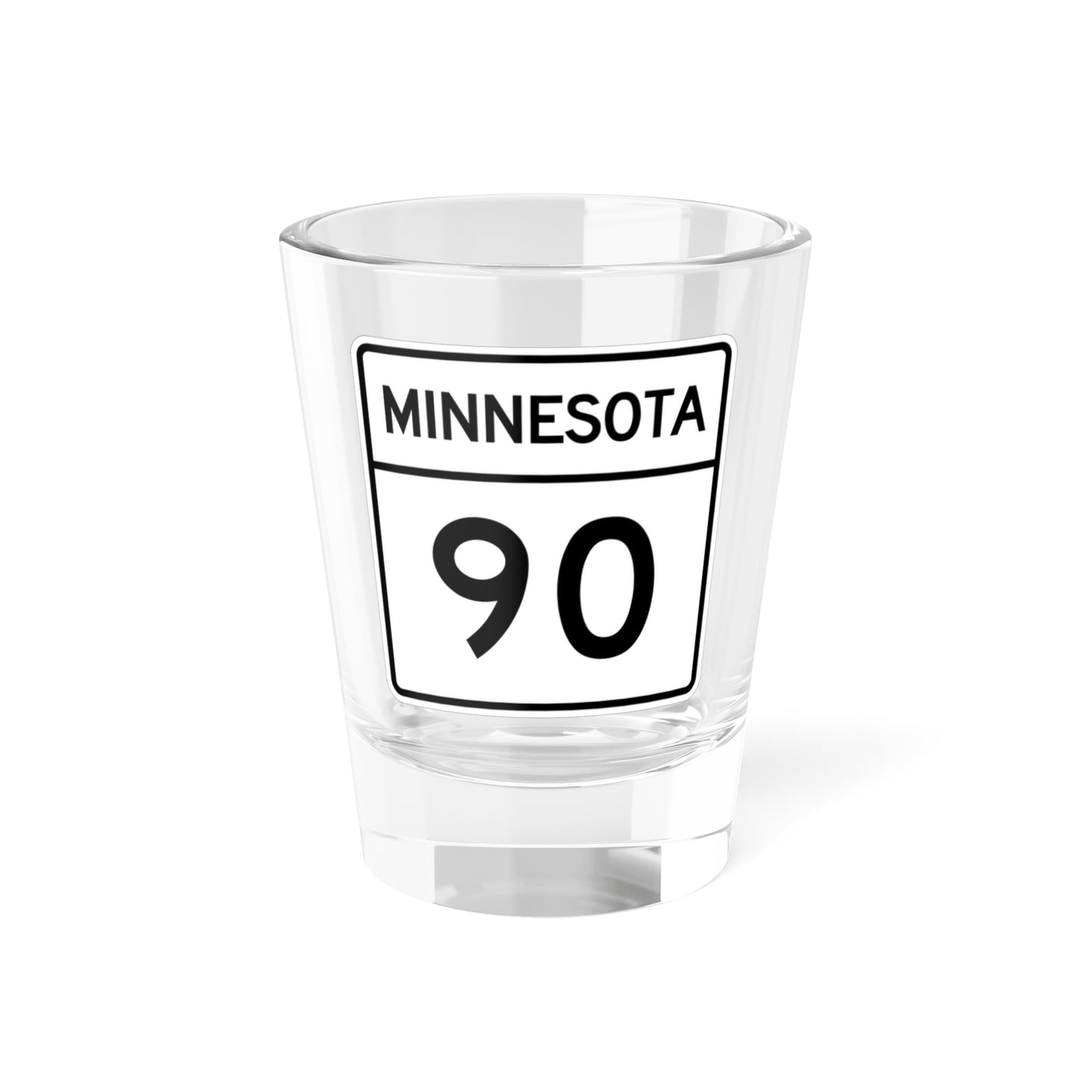 MN-90 1948 (Minnesota) (Road Sign) Shot Glass 1.5oz