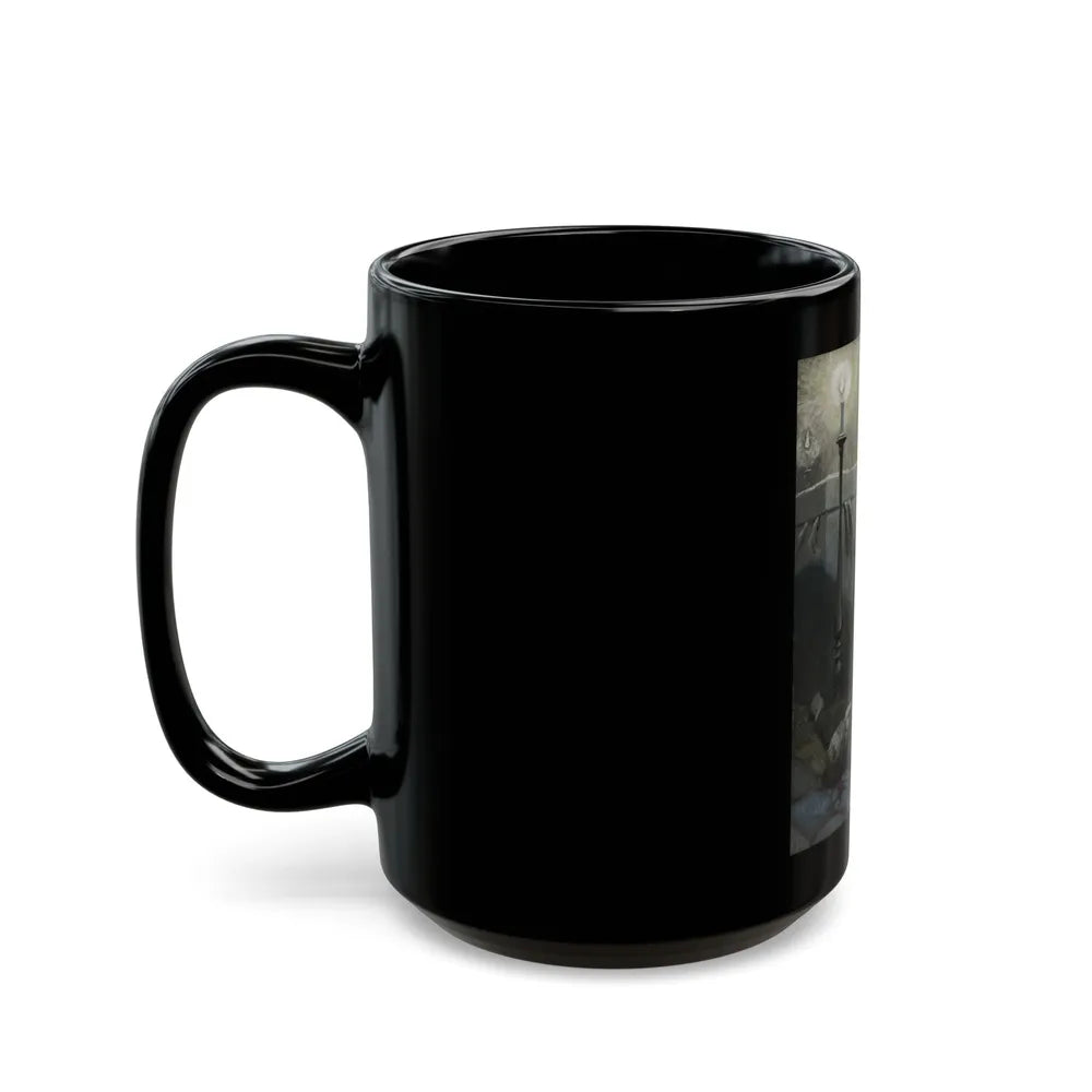 Curse of the Golden Cross, magazine illustration, 1925 - Black Coffee Mug-Go Mug Yourself