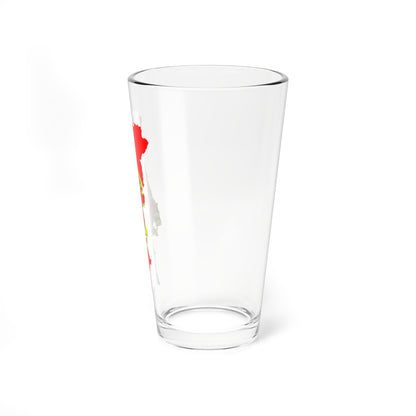 Flag map of Portugal (Portugal) Pint Glass 16oz