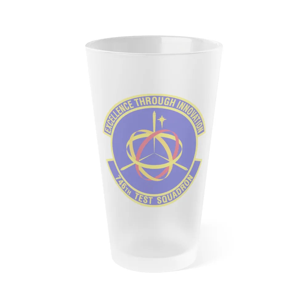 746th Test Squadron (U.S. Air Force) Frosted Pint Glass 16oz-Go Mug Yourself