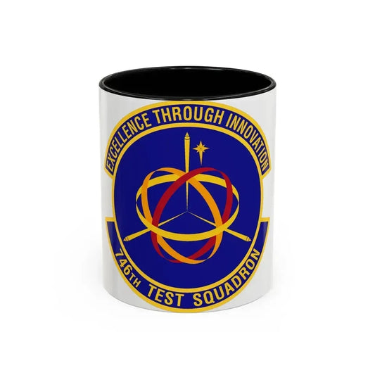 746th Test Squadron (U.S. Air Force) Accent Coffee Mug 11oz Black - Go Mug Yourself