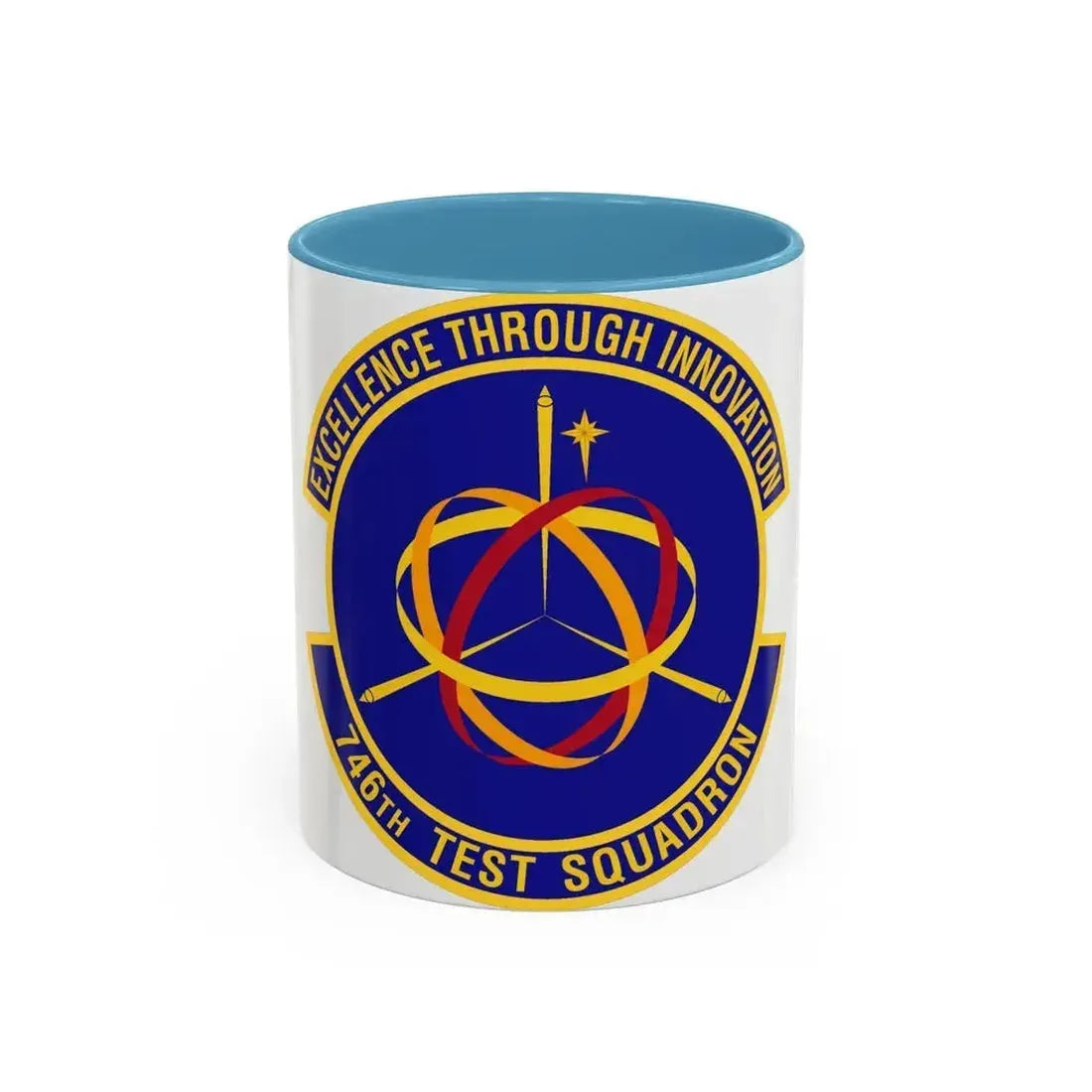 746th Test Squadron (U.S. Air Force) Accent Coffee Mug 11oz Light Blue - Go Mug Yourself