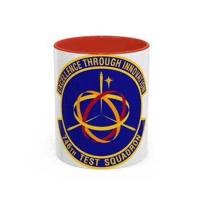 746th Test Squadron (U.S. Air Force) Accent Coffee Mug 11oz Red - Go Mug Yourself