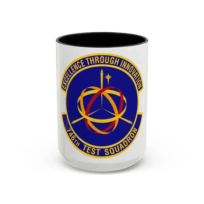 746th Test Squadron (U.S. Air Force) Accent Coffee Mug 15oz Black - Go Mug Yourself