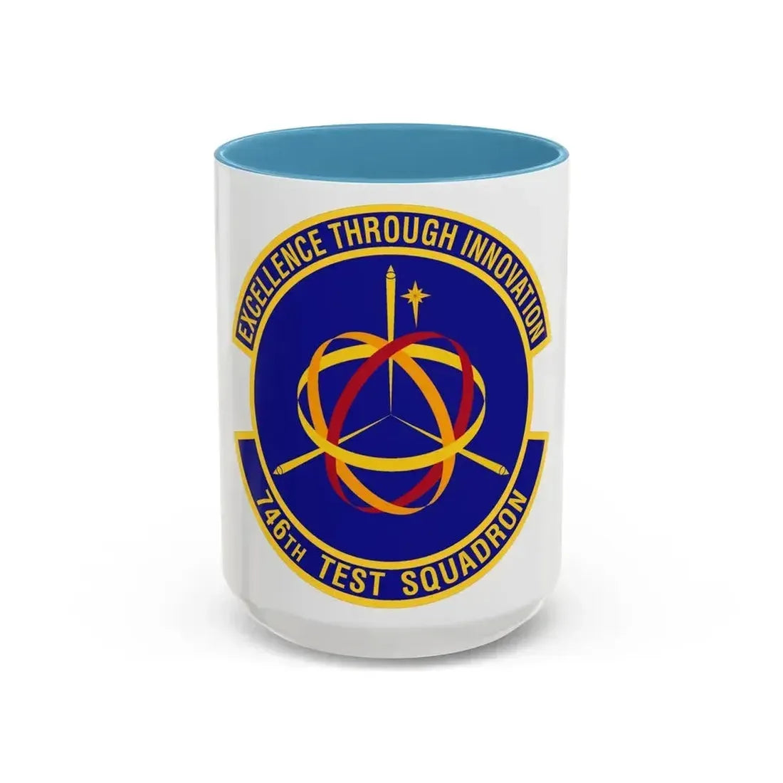 746th Test Squadron (U.S. Air Force) Accent Coffee Mug 15oz Light Blue - Go Mug Yourself