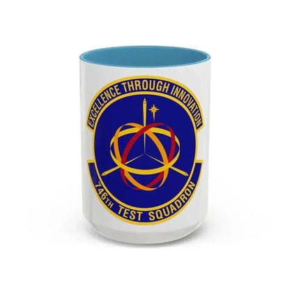 746th Test Squadron (U.S. Air Force) Accent Coffee Mug 15oz Light Blue - Go Mug Yourself