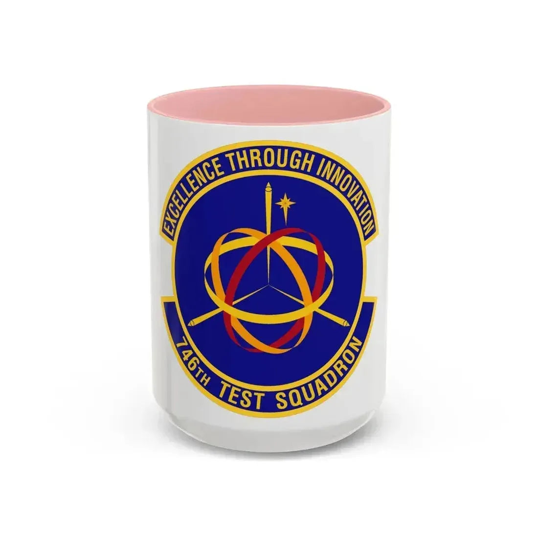 746th Test Squadron (U.S. Air Force) Accent Coffee Mug 15oz Pink - Go Mug Yourself