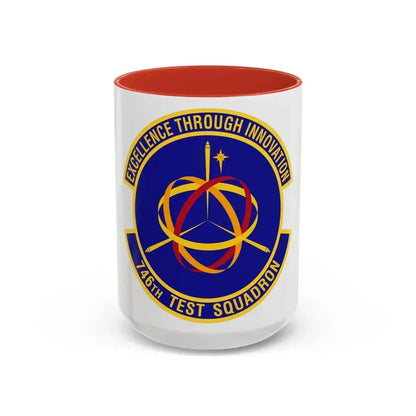 746th Test Squadron (U.S. Air Force) Accent Coffee Mug 15oz Red - Go Mug Yourself