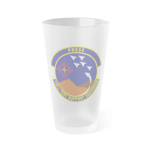 746th Test Support Squadron (U.S. Air Force) Frosted Pint Glass 16oz-16oz-Frosted-Go Mug Yourself