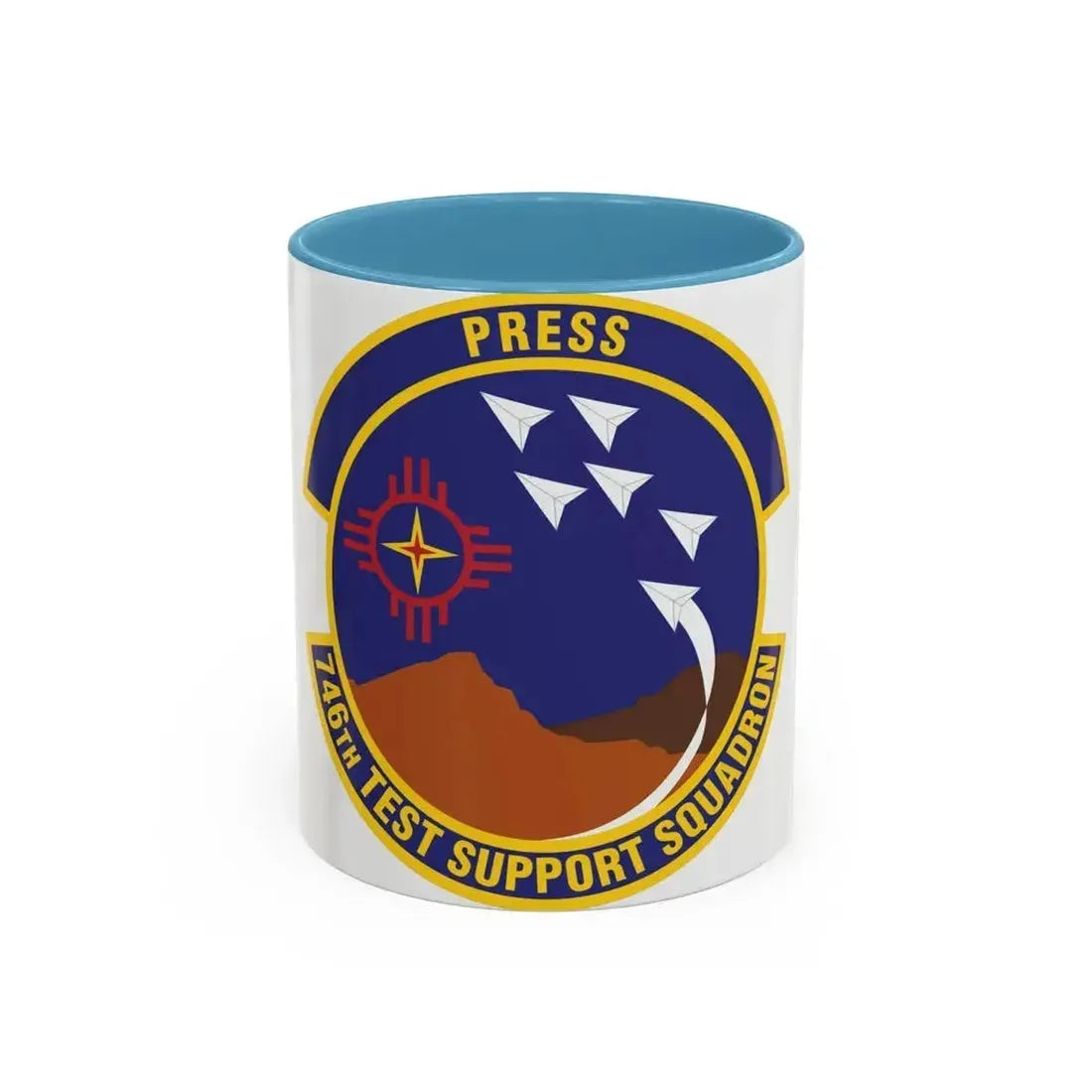 746th Test Support Squadron (U.S. Air Force) Accent Coffee Mug 11oz Light Blue - Go Mug Yourself