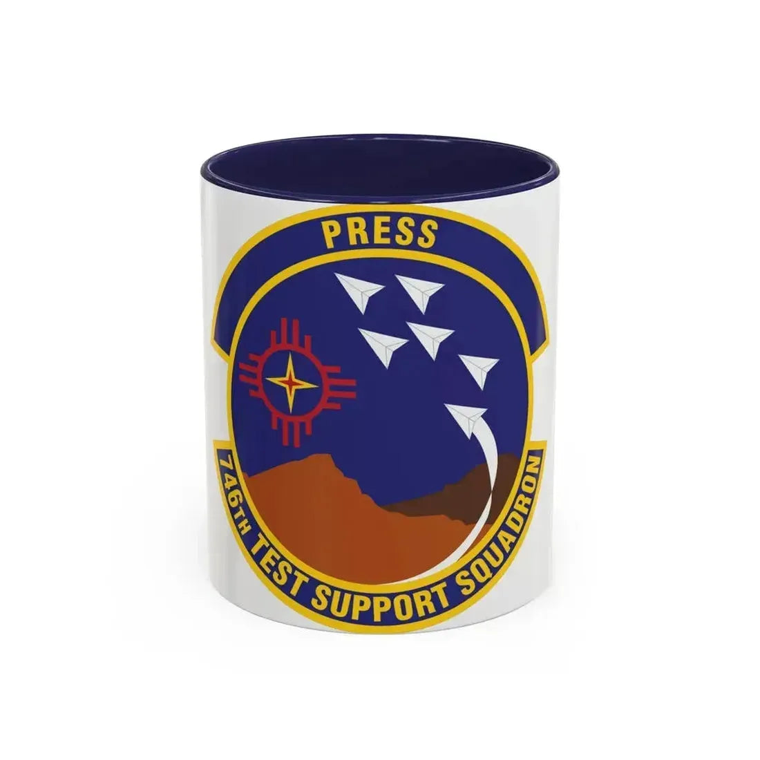 746th Test Support Squadron (U.S. Air Force) Accent Coffee Mug 11oz Navy - Go Mug Yourself