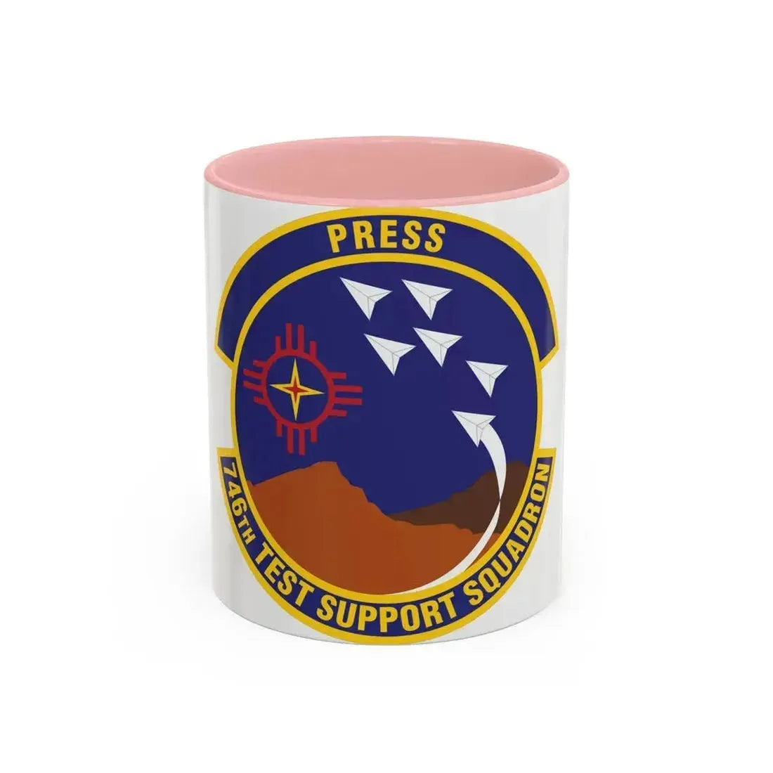 746th Test Support Squadron (U.S. Air Force) Accent Coffee Mug 11oz Pink - Go Mug Yourself